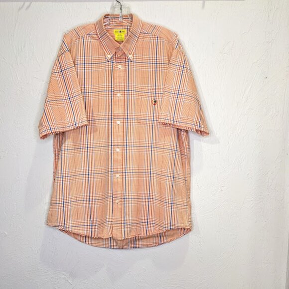 Duck Head Plaid Button Up Mens L Short Sleeve Casual Cotton Performance Shirt - Picture 7 of 7